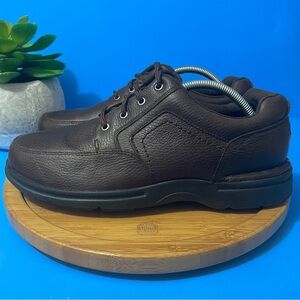 Rockport Eureka Plus Mudguard Brown Oxfords Leather Lace-Up Work Shoes Size 10.5